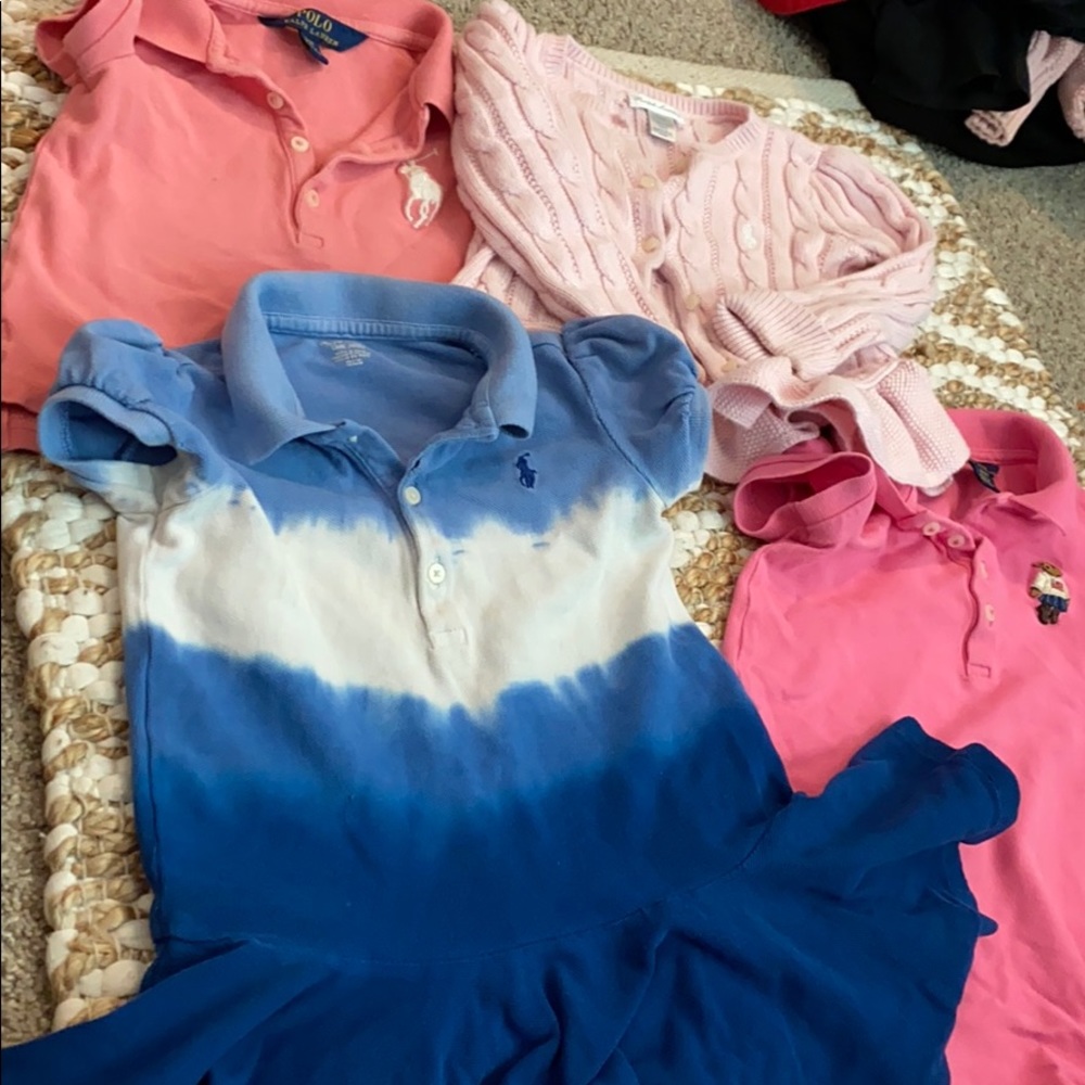 24mos/2T girls Polo girls 2 dress 1 top & sweater